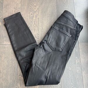 Agolde Black Denim Shine Jeans Size 24 98% cotton
